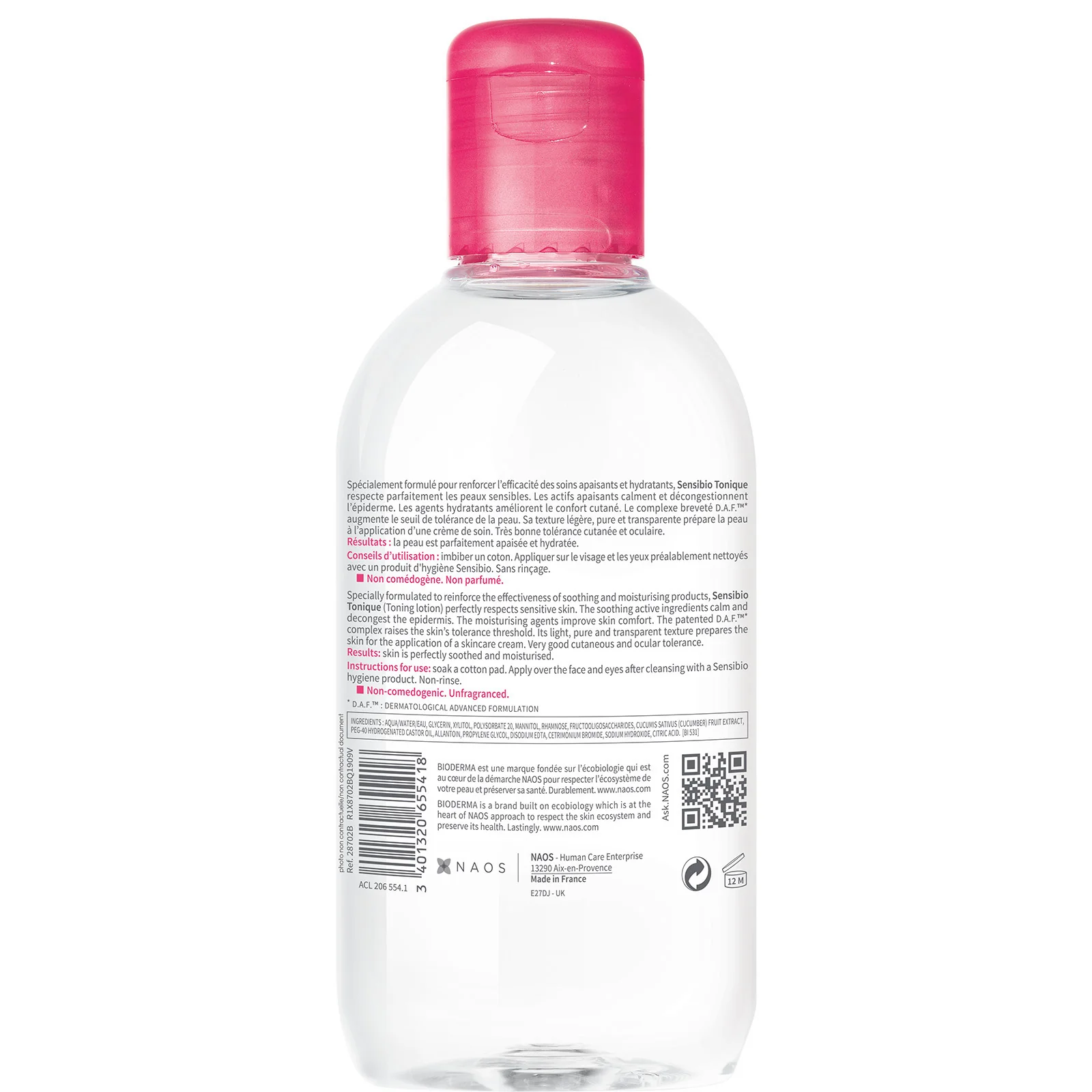 Bioderma Sensibio Tonique Soothing Moisturising Toning Lotion 250ml - Image 2