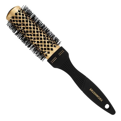 Brushworx Gold Ceramic Hot Tube Brush - 33mm Medium