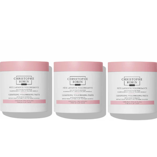 Christophe Robin Cleansing Volumising Paste Pure With Rose Extracts 250ml x3