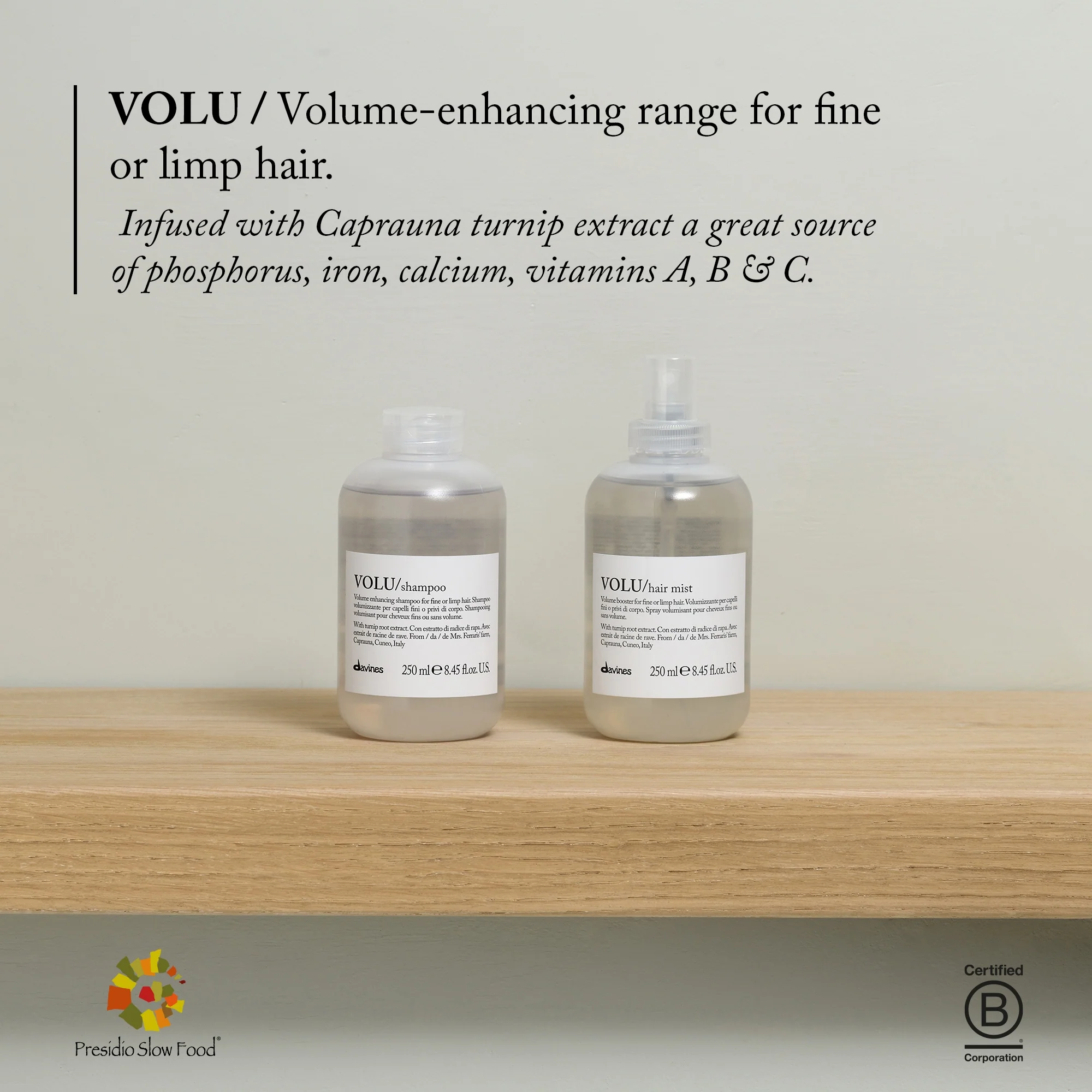 Davines VOLU Shampoo 250ml - Image 3