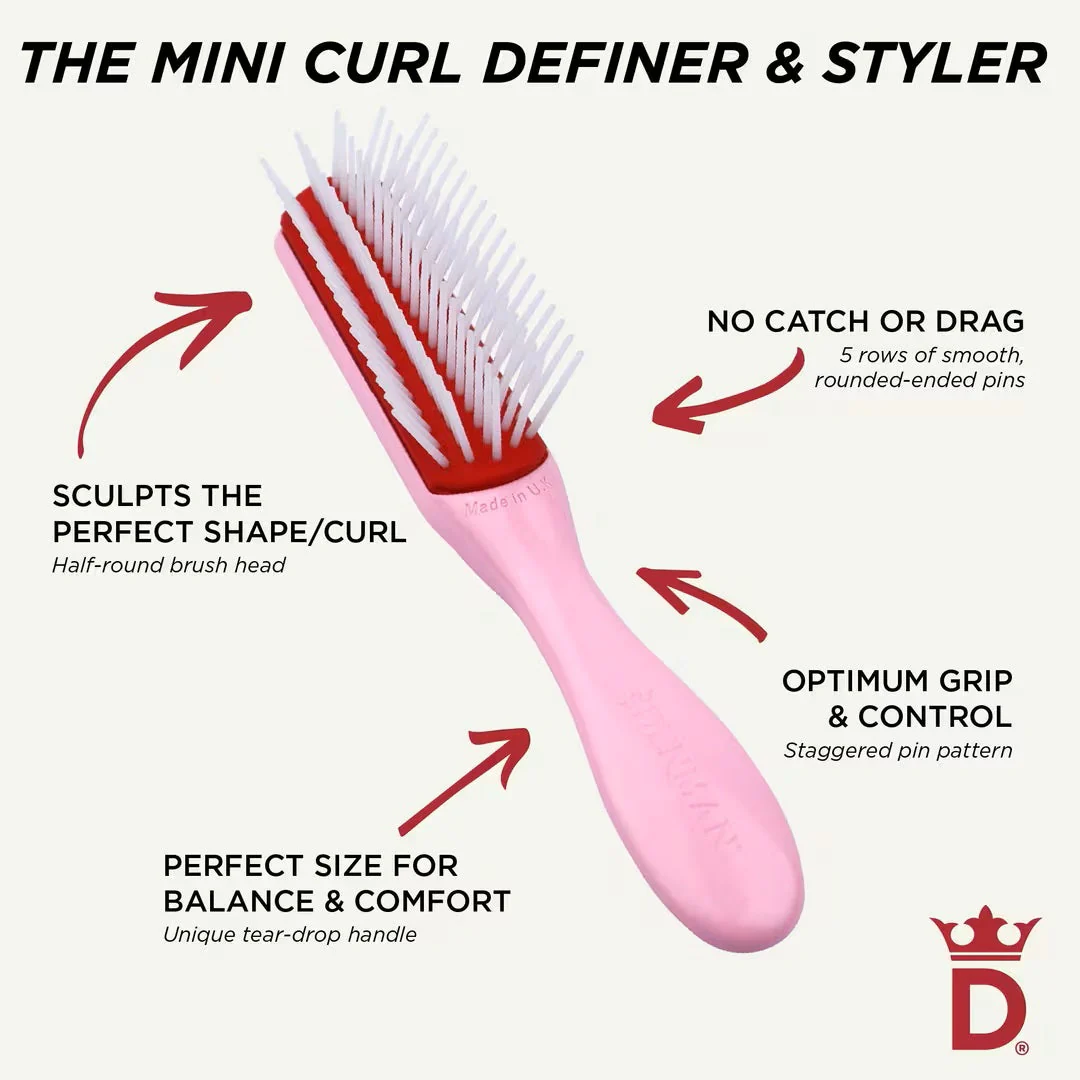 Denman D14s Pink Crush 5 Row Mini Styler Brush - Image 3