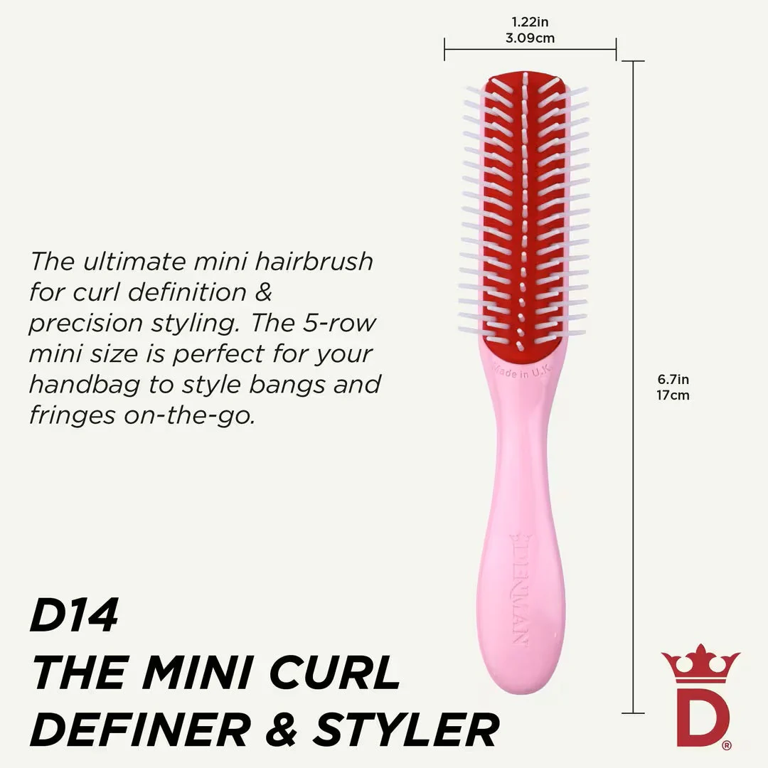 Denman D14s Pink Crush 5 Row Mini Styler Brush - Image 4