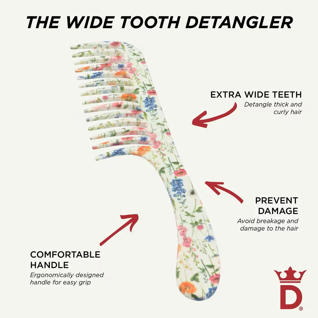 Denman D28 Floral Fantasies Deluxe Wide Tooth Detangle Comb - Image 5