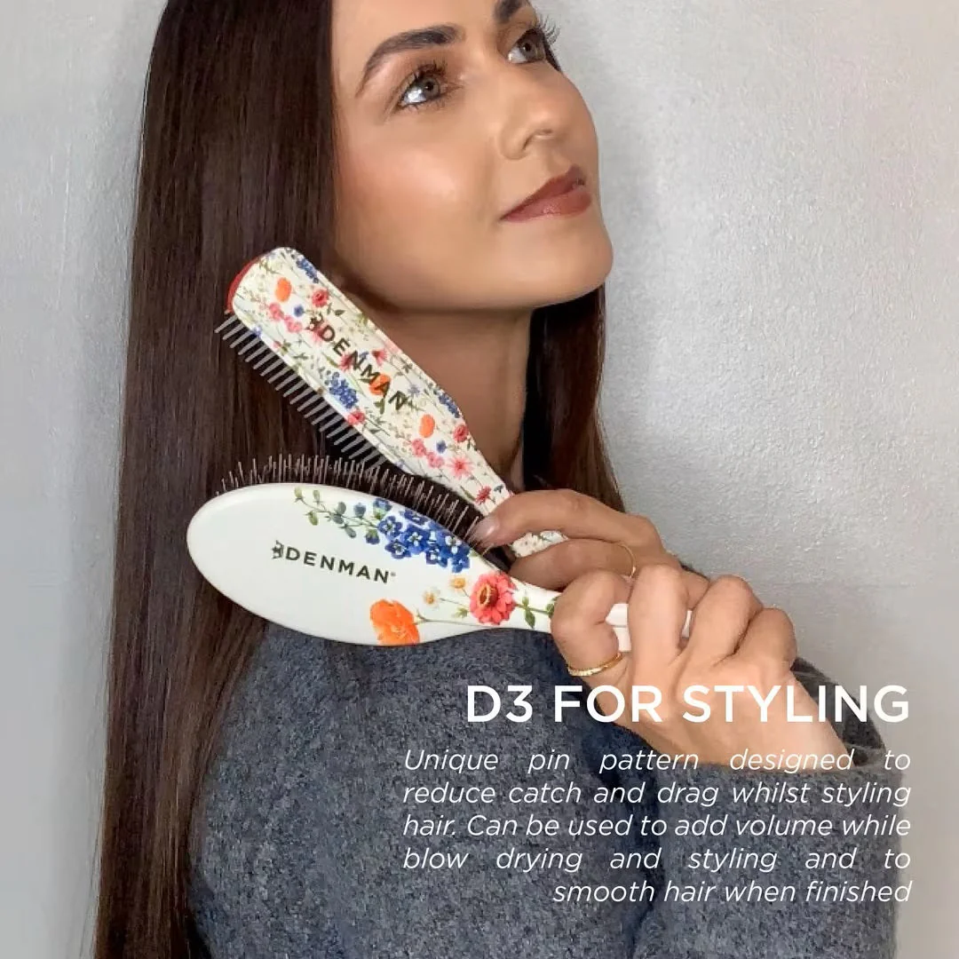 Denman D3 Floral Fantasies 7 Row Styler Brush - Image 3