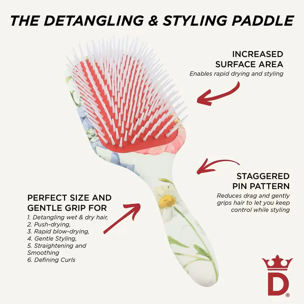 Denman D38 Floral Fantasies Power Paddle Brush - Image 4