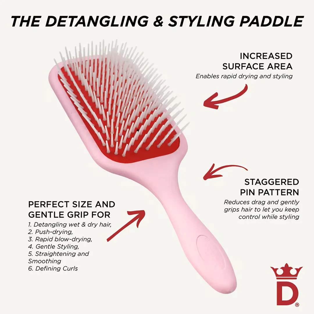 Denman D38 Pastel Pink Power Paddle Brush - Image 3