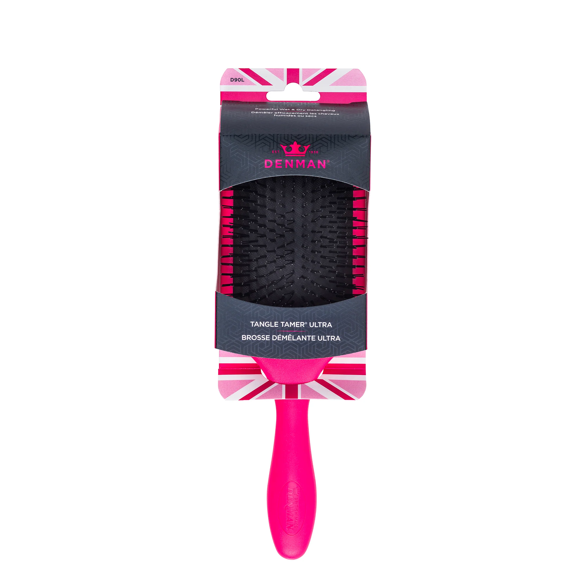 Denman D90L Tangle Tamer Ultra Brush Pink - Image 3