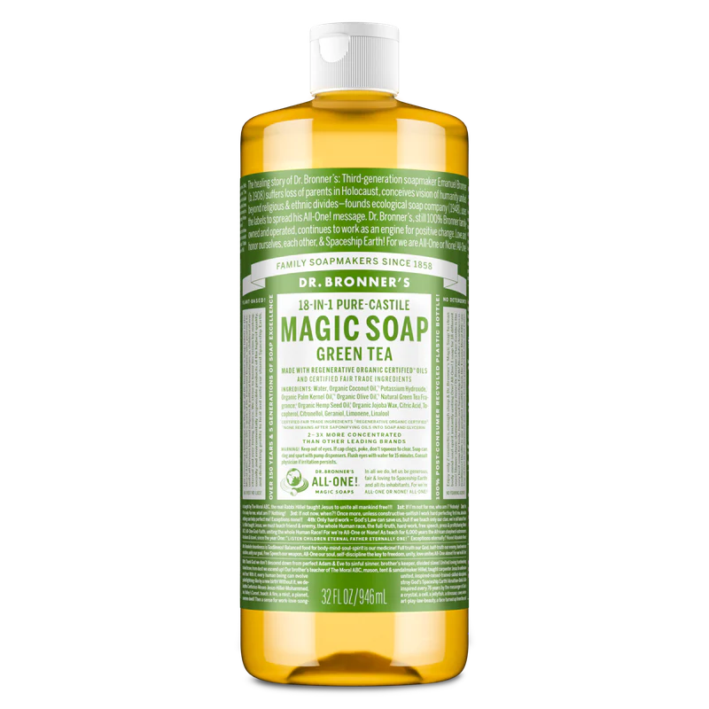 Dr. Bronner's Pure Castile Liquid Soap - Green Tea 946ml