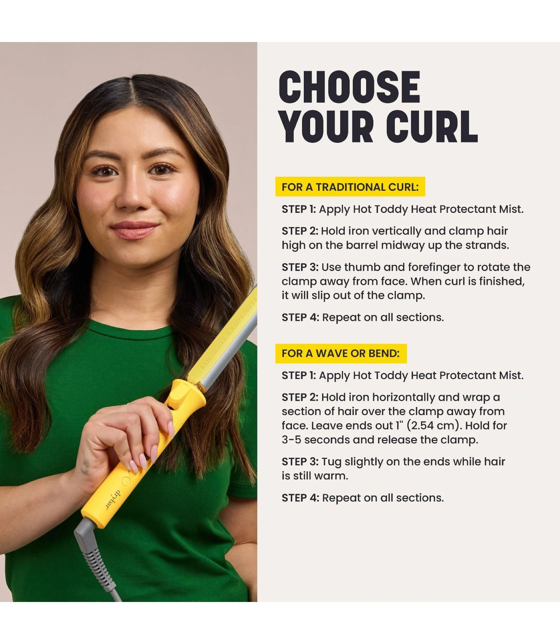 Drybar The 3-Day Bender Rotating Curling Iron 1" Barrel - Image 7