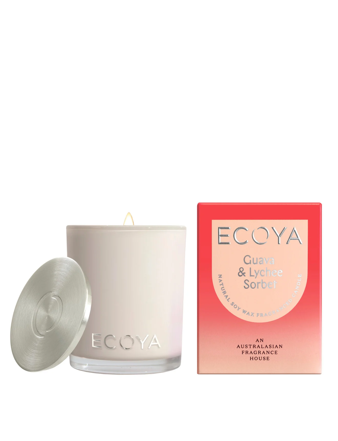 ECOYA Guava & Lychee Sorbet Mini Madison Candle 80g