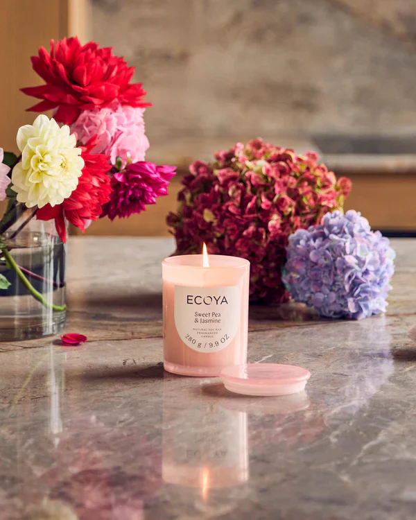 ECOYA Sweet Pea & Jasmine Metro Candle 270g - Image 2