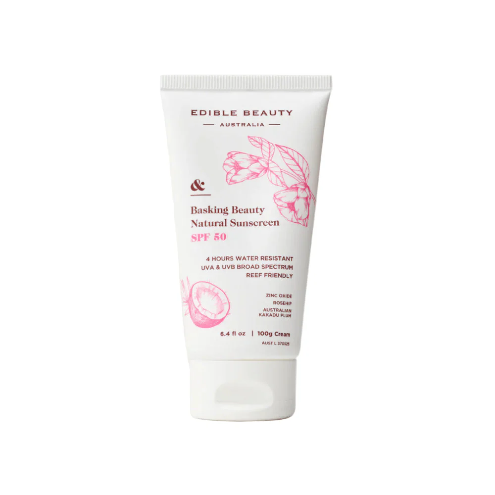 Edible Beauty Basking Beauty Natural Sunscreen SPF50 100g
