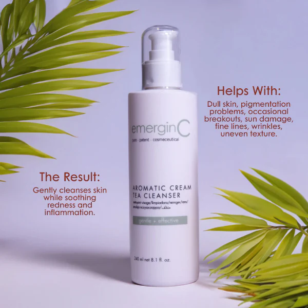 emerginC Aromatic Cream Tea Cleanser 240ml - Image 2