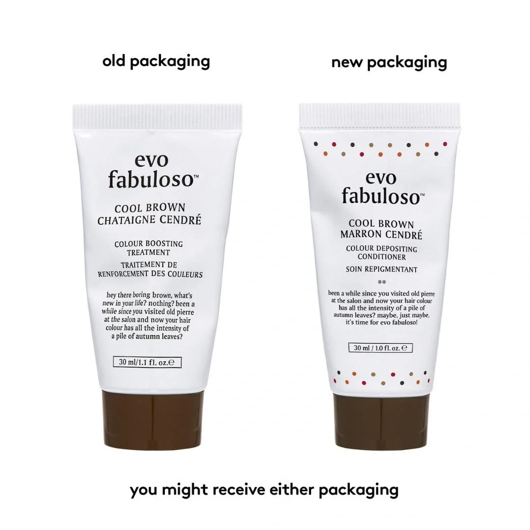 Evo Fabuloso Cool Brown Colour Depositing Conditioner 30ml - Image 3
