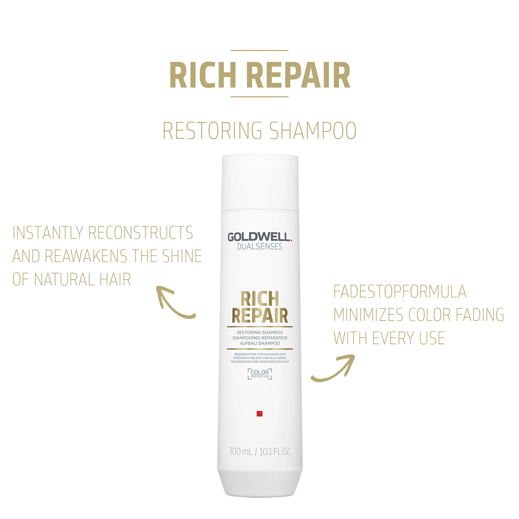 Goldwell Dualsenses Rich Repair Restoring Shampoo 300ml - Image 2