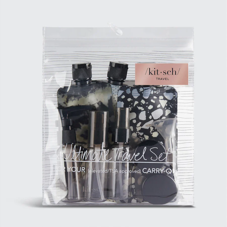 Kitsch Travel Bottle 11pc Set - Black - Image 2