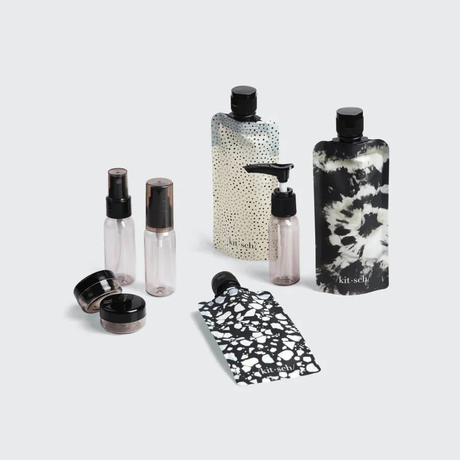 Kitsch Travel Bottle 11pc Set - Black - Image 4