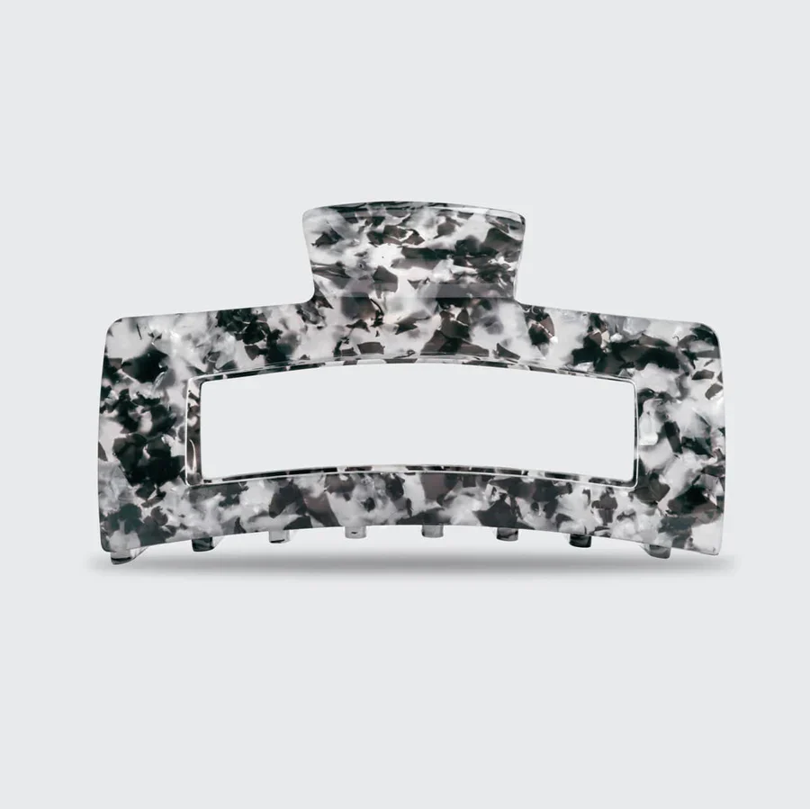 Kitsch Rectangle Claw Clip Jumbo - Black Marble - Image 2