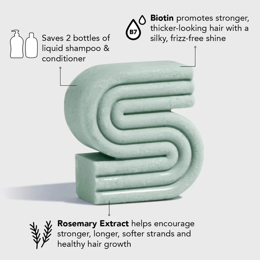 Kitsch Rosemary & Biotin Volumizing Solid Shampoo Bar 91g - Image 4