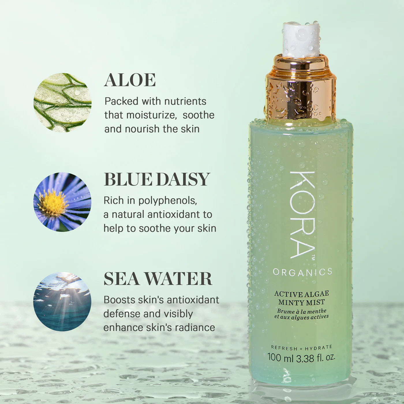 KORA Organics Active Algae Minty Mist 100mL - Image 4