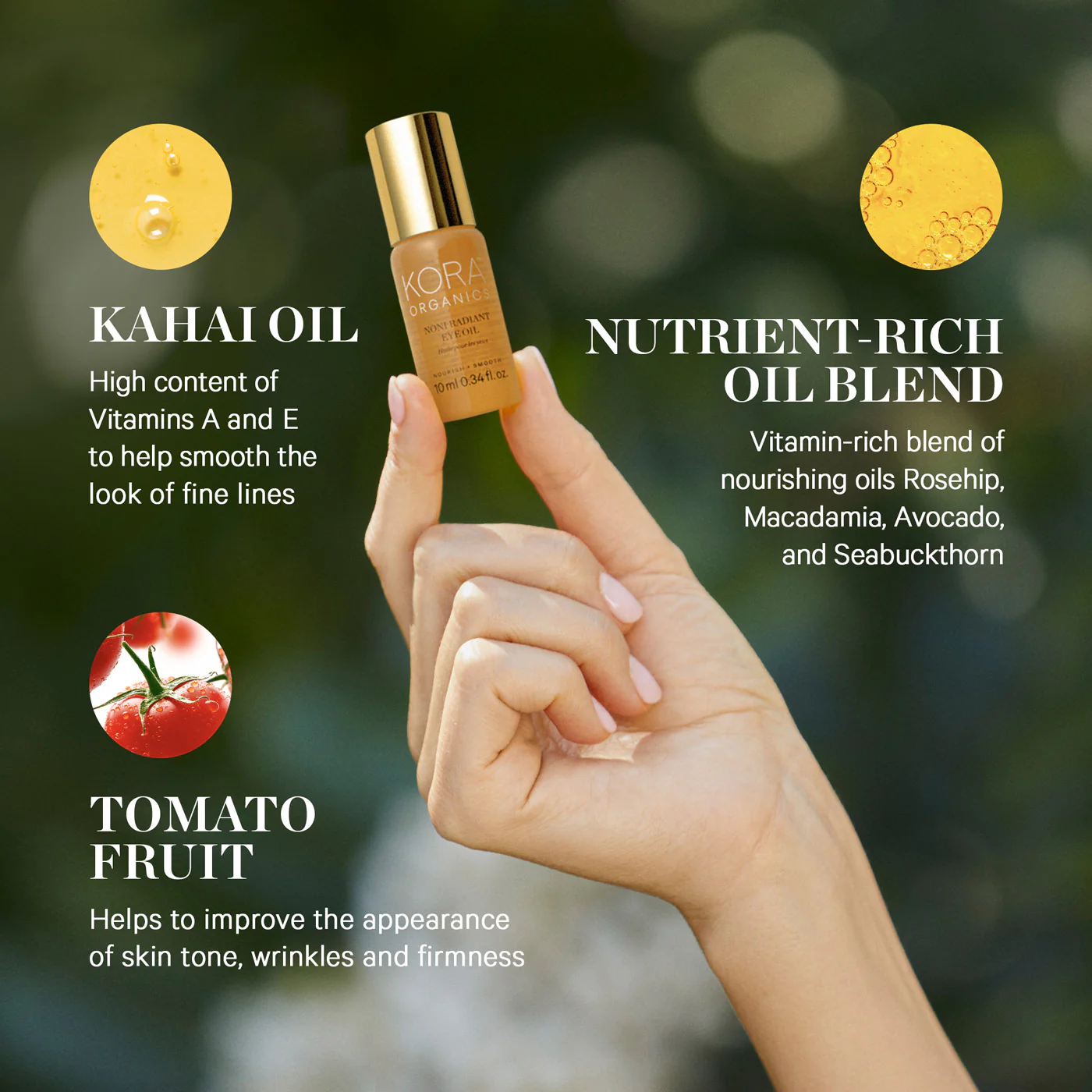 KORA Organics Noni Radiant Eye Oil 10ml - Image 3