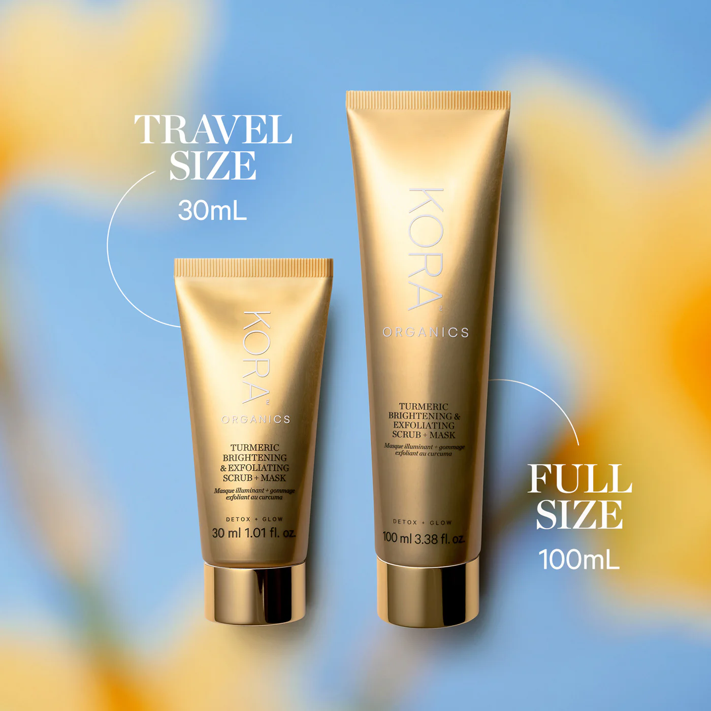 KORA Organics Turmeric Brightening and Exfoliating Mask 30ml - Image 5