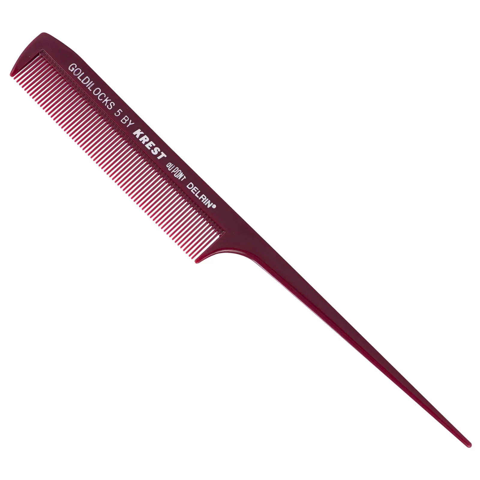 Krest Goldilocks No.5 Extra Fine Tooth Rattail Comb 21.5Cm