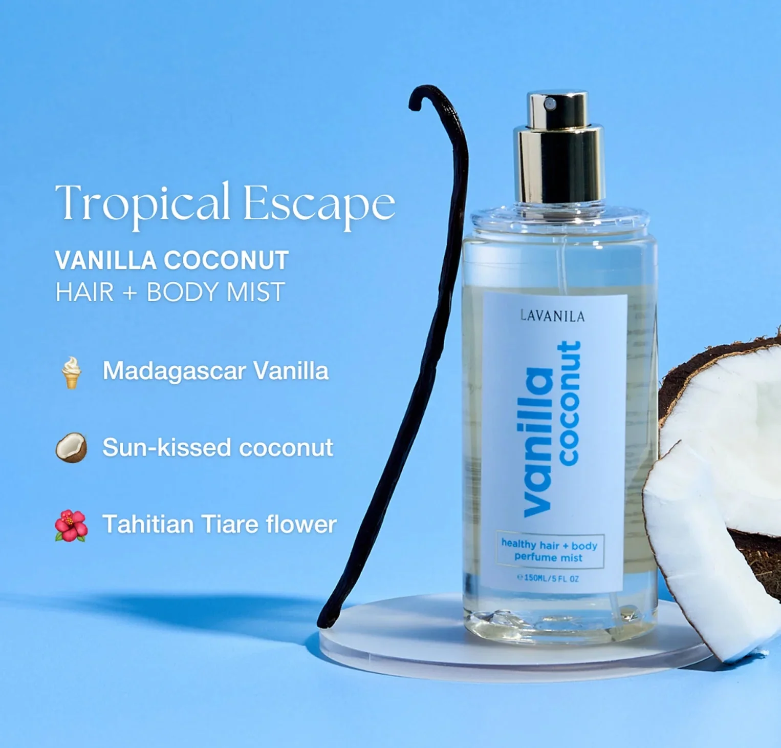 Lavanila The Healthy Hair + Body Mist Vanilla Coconut 150ml - Image 7