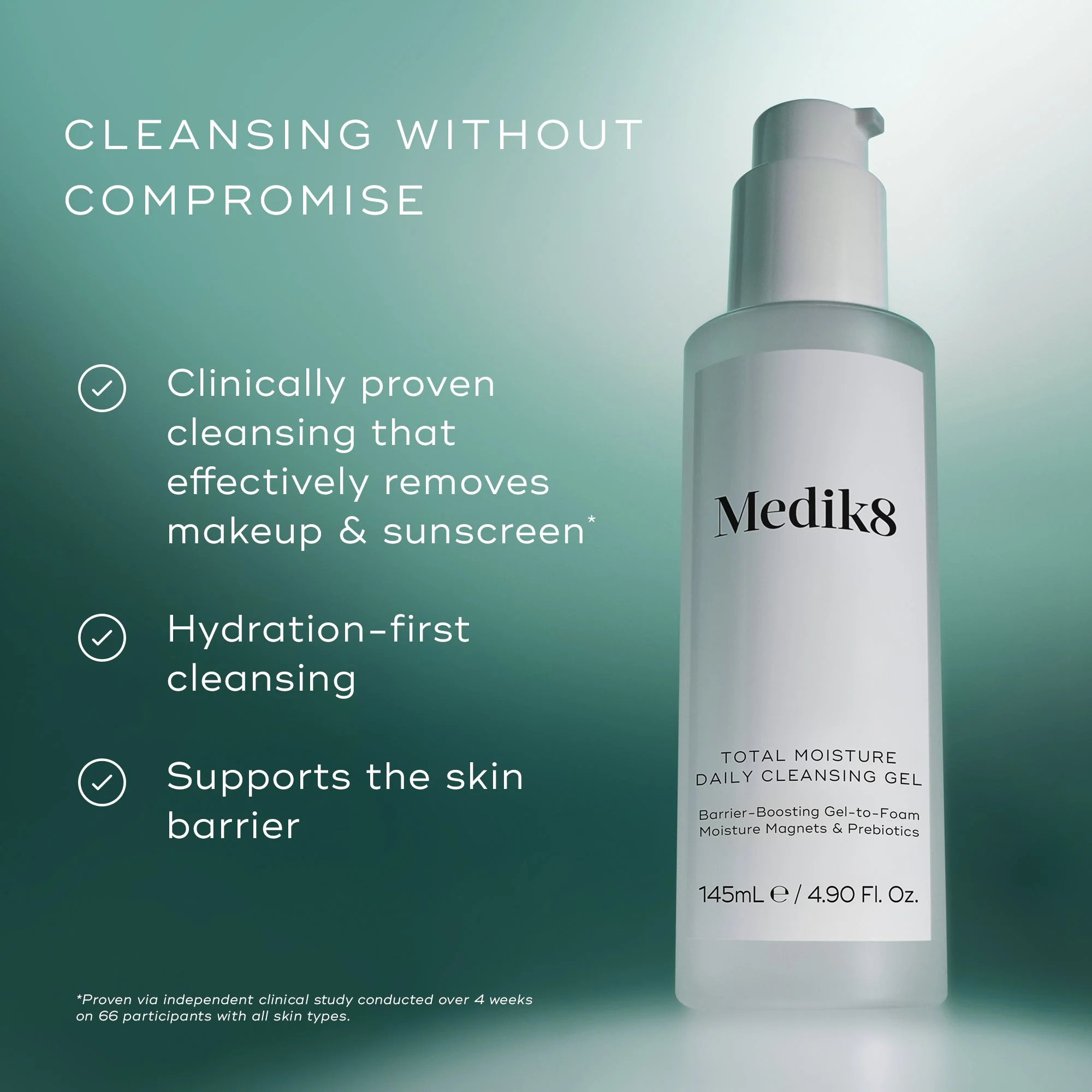 Medik8 Total Moisture Daily Cleansing Gel 145ml - Image 2