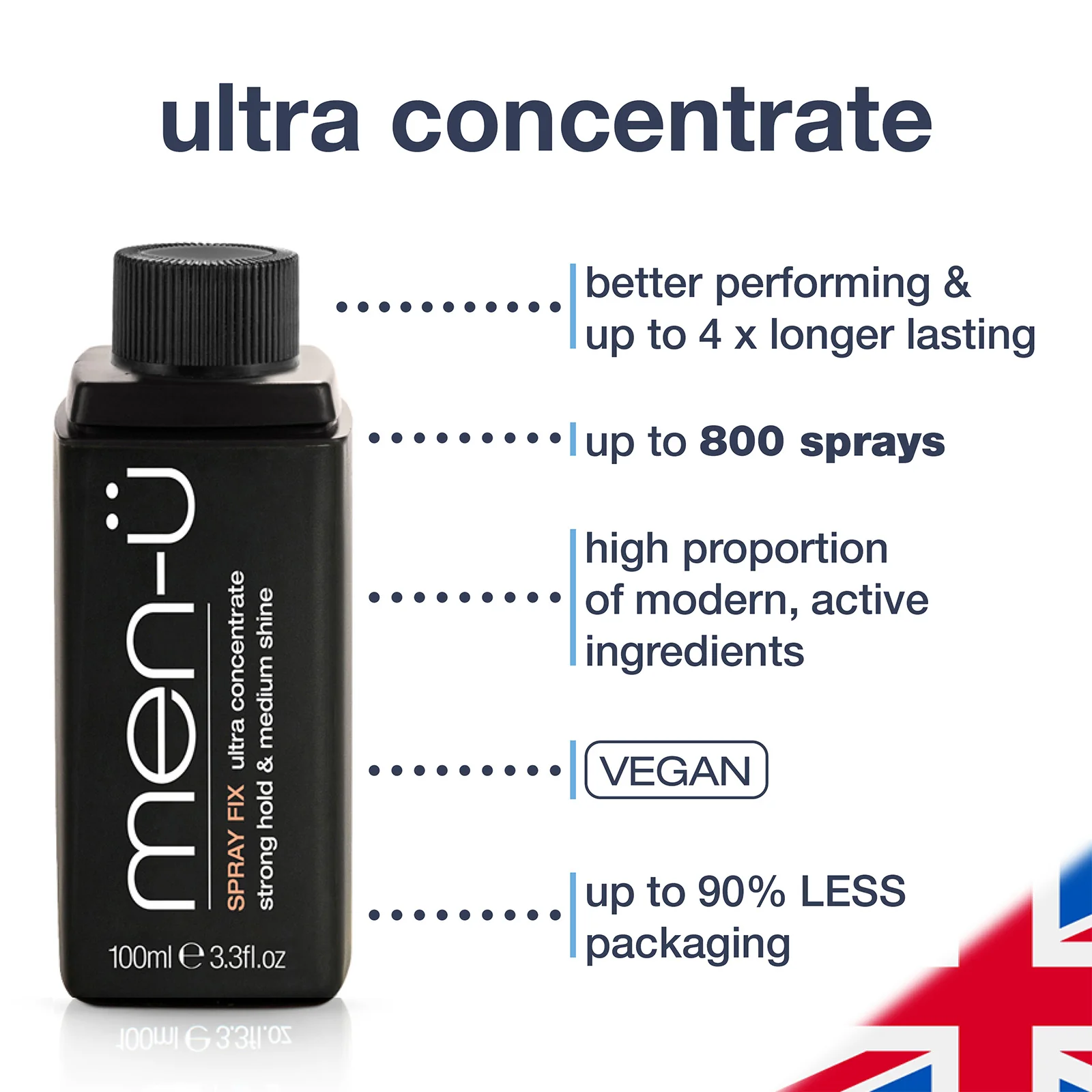 men-ü Men's Hair Spray Fix 100ml - Image 2