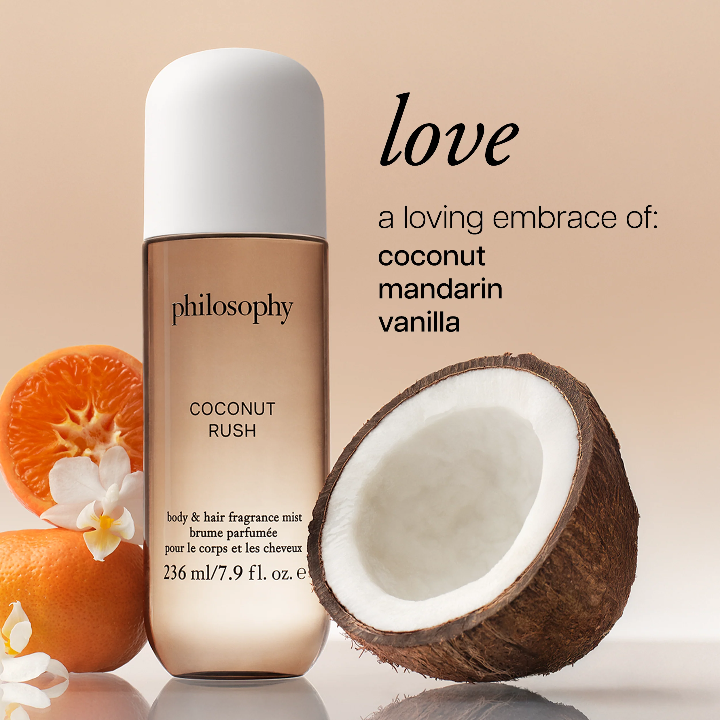 philosophy coconut rush body & hair fragrance mist 236ml - Image 5