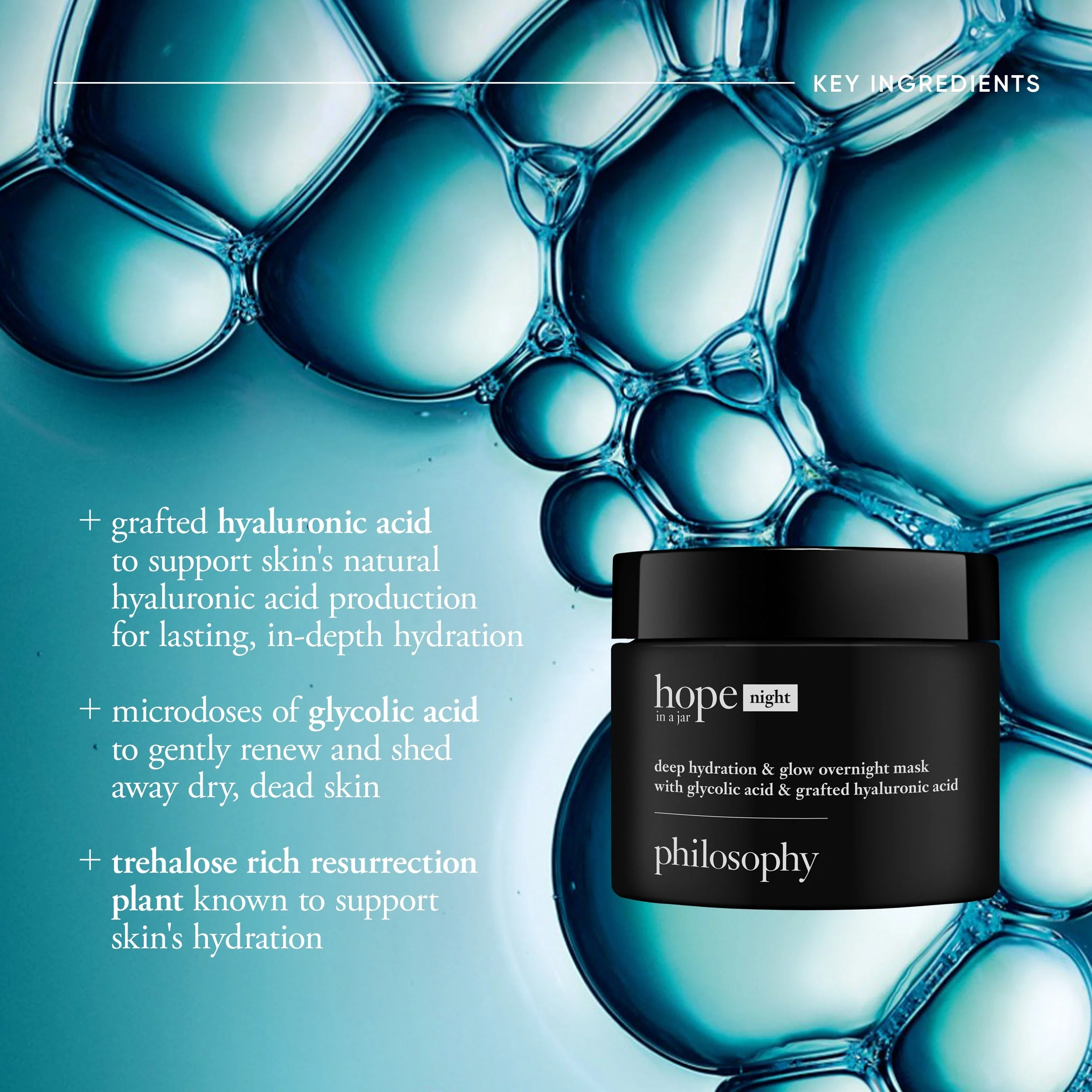 Philosophy Hope In A Jar Deep Hydration & Glow Overnight Mask 60ml - Image 4