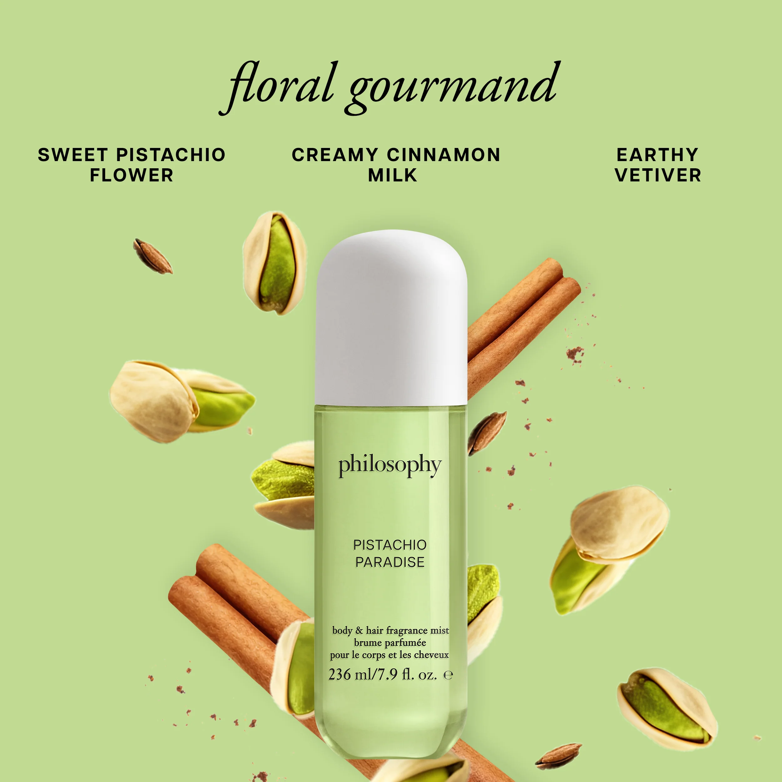philosophy pistachio paradise body & hair fragrance mist 236ml - Image 7