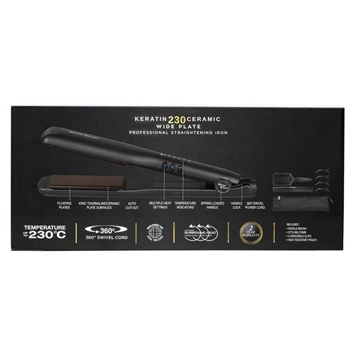 Silver Bullet Keratin 230 Ceramic Wide Plate Straighteners 37mm - Image 4