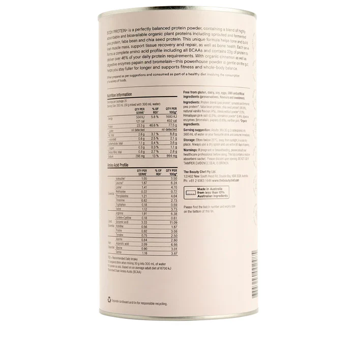 The Beauty Chef Body Protein+ Vanilla Powder 600g - Image 2
