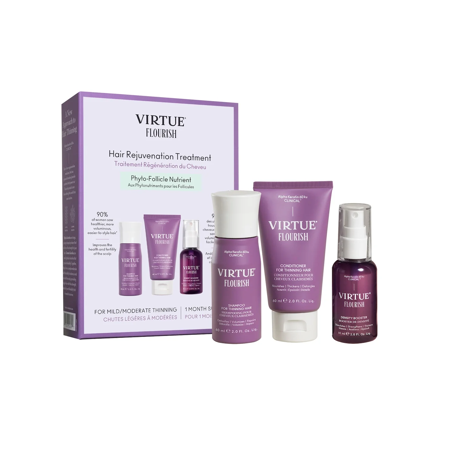 Virtue Flourish Hair Rejuvenation Treatment Kit (Phyto-Follicle Nutrient) - Travel Size (30 day) - Image 2