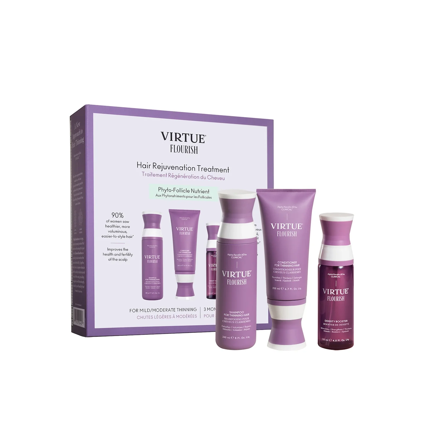 Virtue Flourish Hair Rejuvenation Treatment Kit (Phyto-Follicle Nutrient) - Full Size (90 day) - Image 2