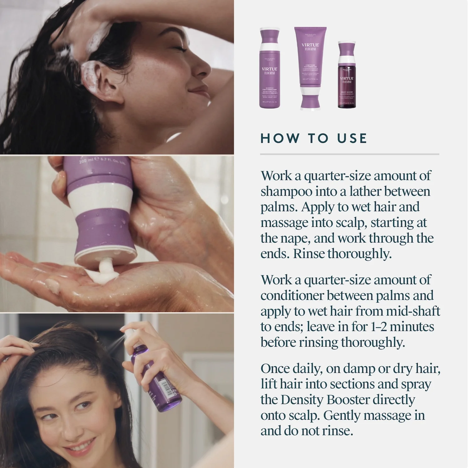 Virtue Flourish Hair Rejuvenation Treatment Kit (Phyto-Follicle Nutrient) - Full Size (90 day) - Image 8