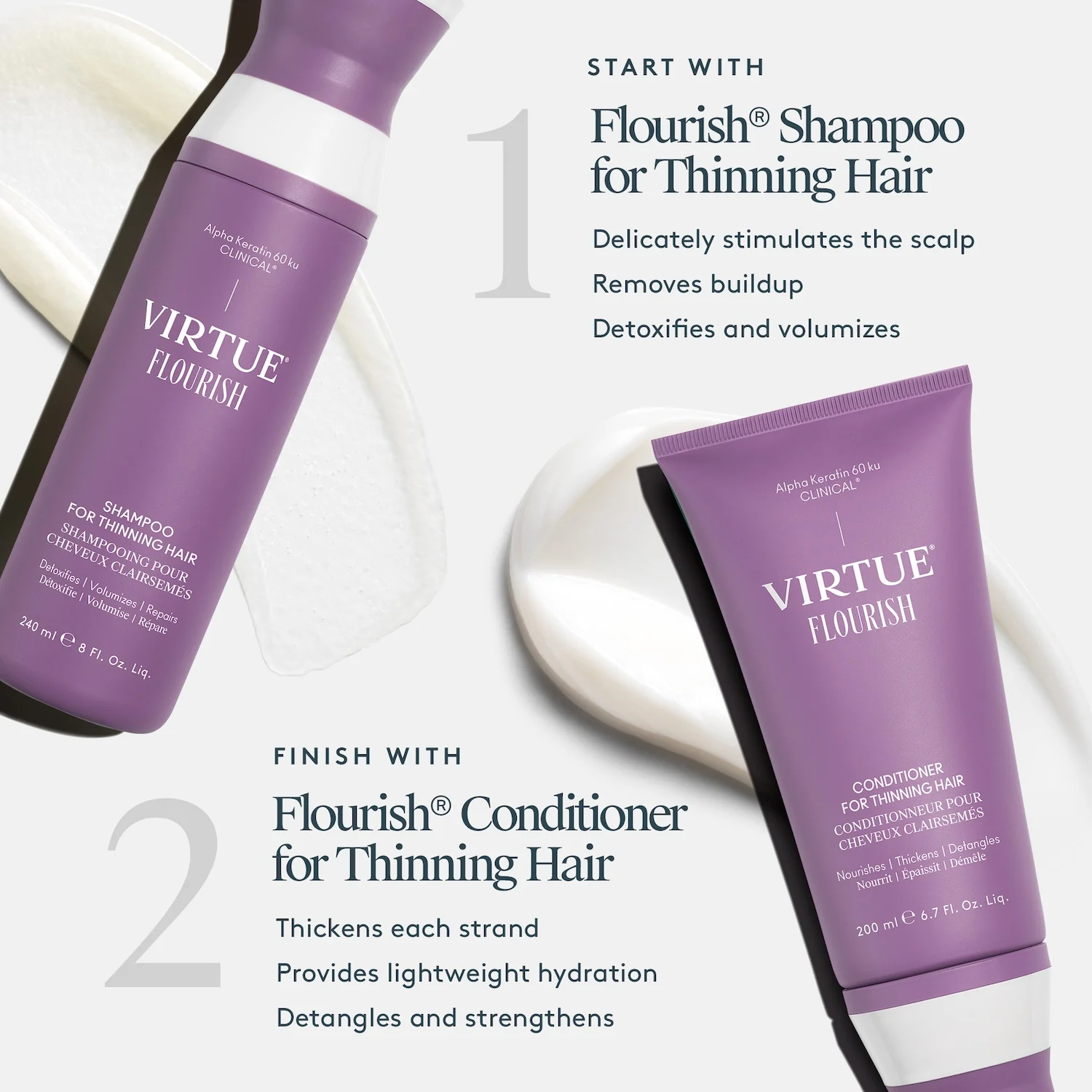 Virtue Flourish Shampoo for Thinning Hair 60ml - Image 8