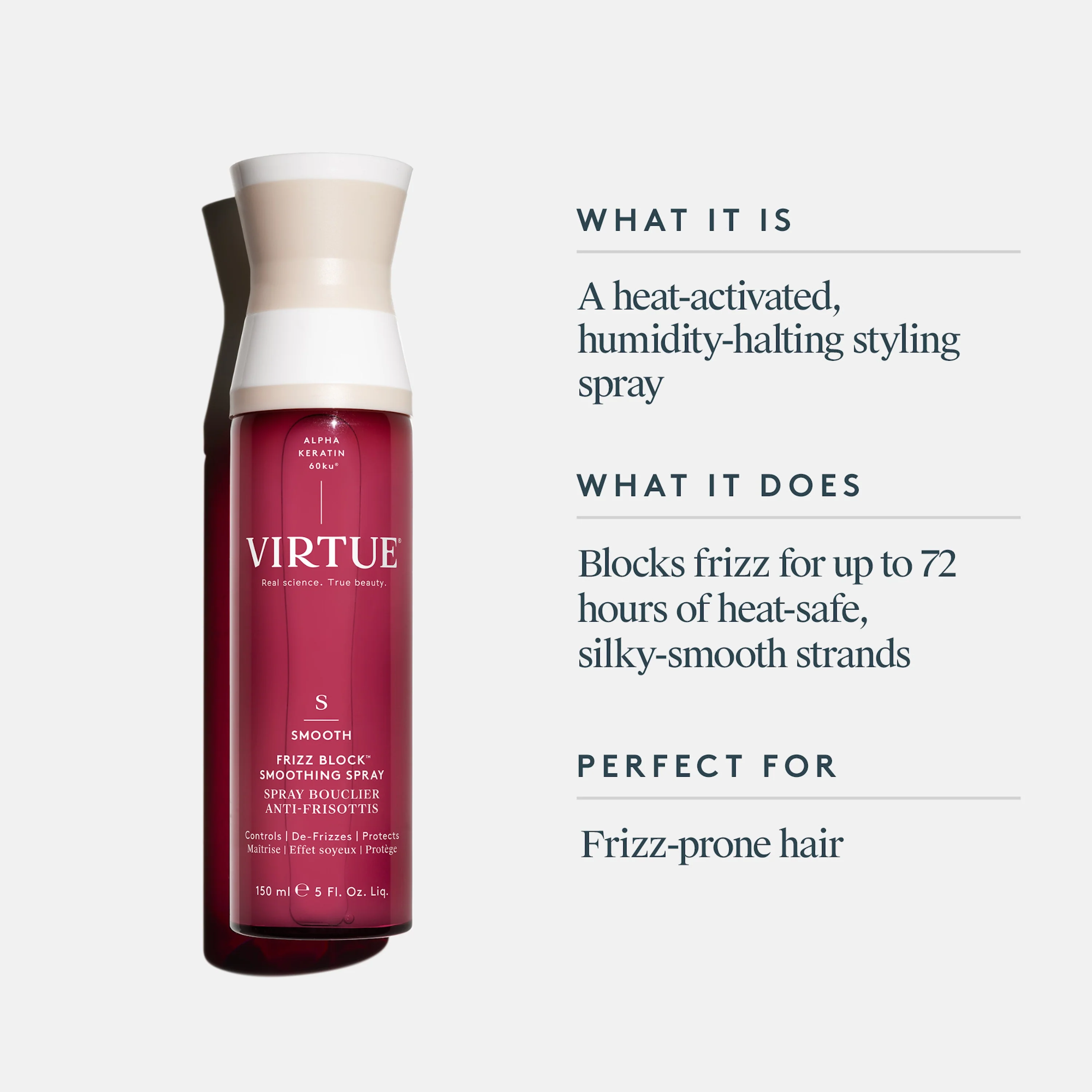 Virtue Smooth Frizz Block™ Smoothing Spray 150ml - Image 10