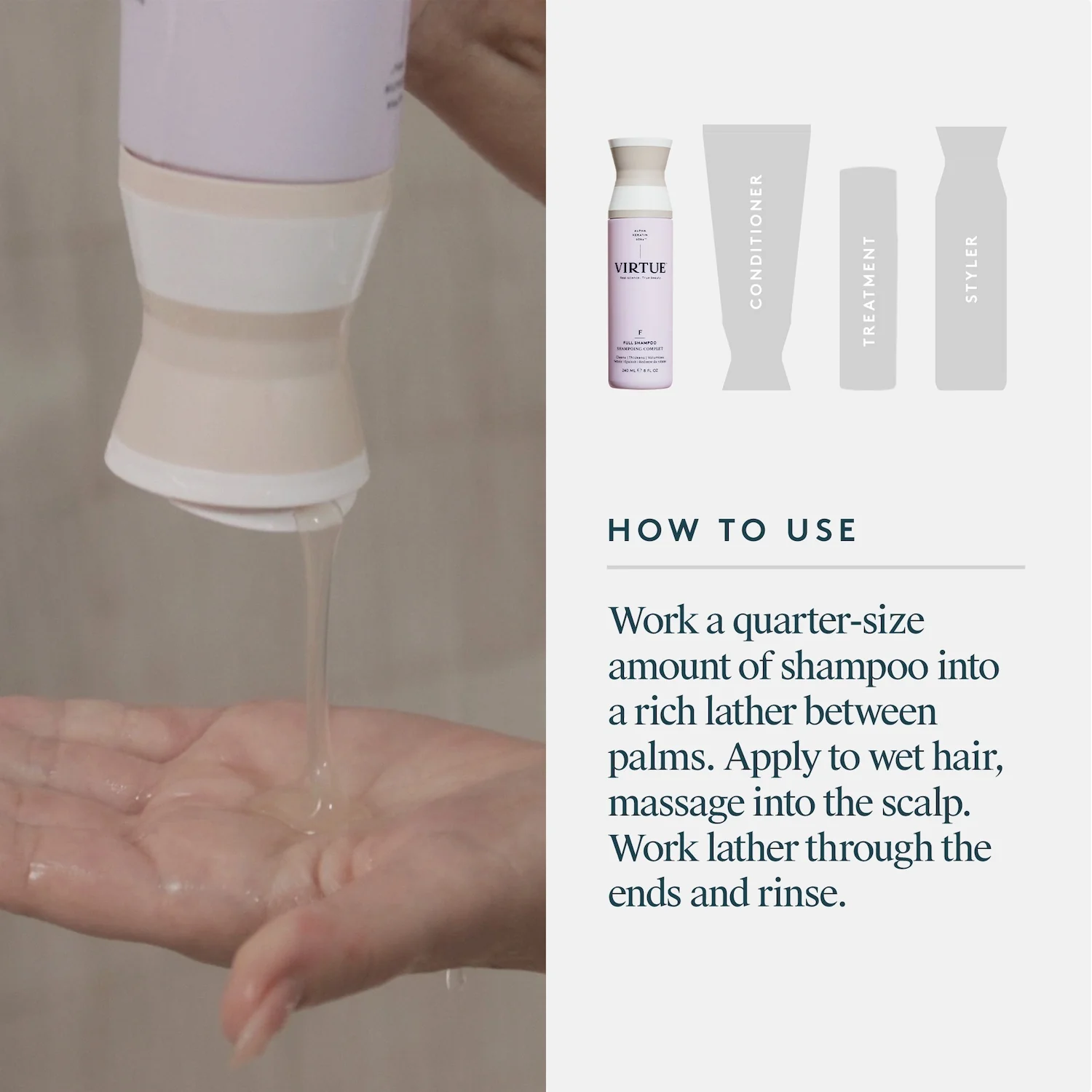 Virtue Full Shampoo 60ml - Image 9