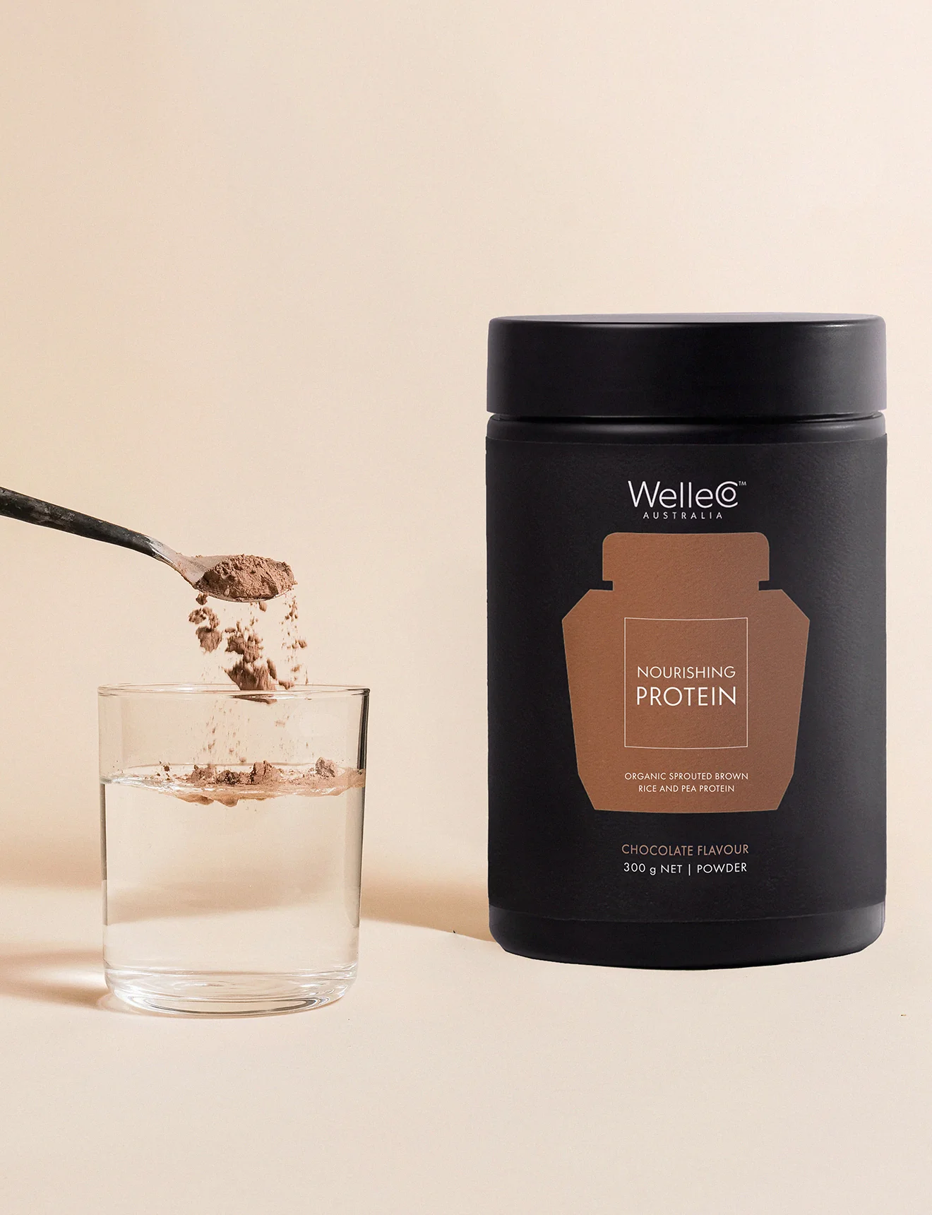 WelleCo Nourishing Protein - Chocolate 300g - Image 2